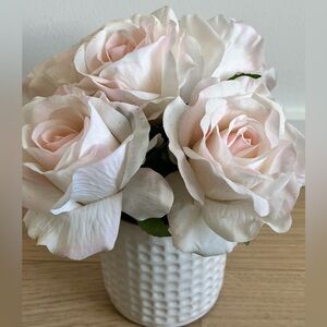 Faux Floral Arrangement | Pastel Pink Roses